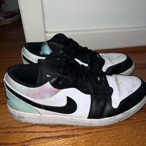 Jordan 1 low Nike Black and White Low-Top Sneakers